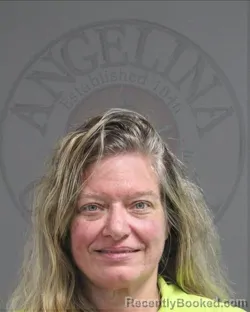 Mugshot of Tammy Michele Perkins booked in Angelina County, Texas on October 16, 2026