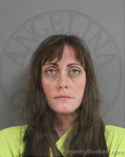 Mugshot of Kelli Renee Reeves booked in Angelina County, Texas on October 17, 2026