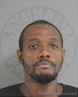Mugshot of Dominique An`Tjuan Douglas booked in Angelina County, Texas on October 17, 2026