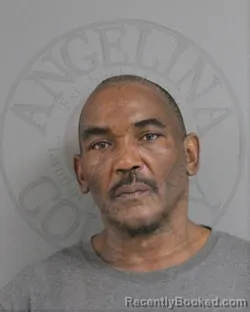 Mugshot of Jerry Dewayne Brown booked in Angelina County, Texas on October 20, 2026
