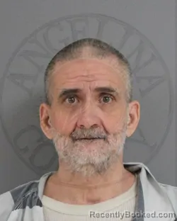 Mugshot of Curtis Lee Bell booked in Angelina County, Texas on October 20, 2026