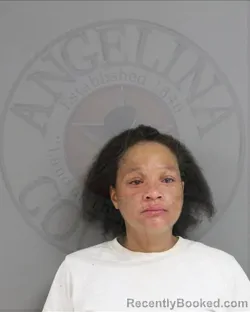 Mugshot of Thianosha Mary Graham booked in Angelina County, Texas on October 25, 2026