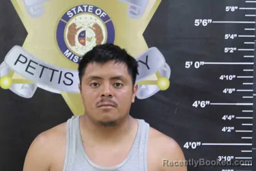 Mugshot of LUISITO OXI GARCIA booked in Pettis County, Missouri on June 25, 2026
