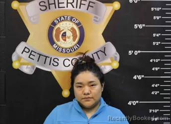 Mugshot of April Fernando booked in Pettis County, Missouri on October 18, 2026