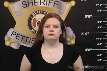 Mugshot of TRINITY SCRIBNER booked in Pettis County, Missouri on April 25, 2026