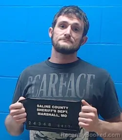 Mugshot of Blake Allen Briggs booked in Saline County, Missouri on April 17, 2026