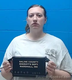 Mugshot of Breanna Lynn Wade booked in Saline County, Missouri on June 16, 2026