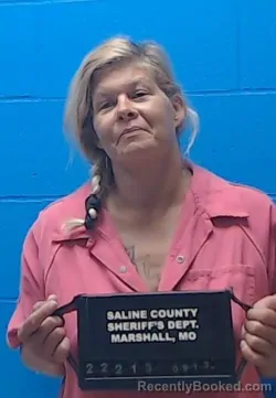 Mugshot of Crystal Lynn Davis booked in Saline County, Missouri on September 13, 2026