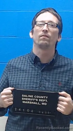 Mugshot of Corey Michael Hamblin booked in Saline County, Missouri on April 4, 2026