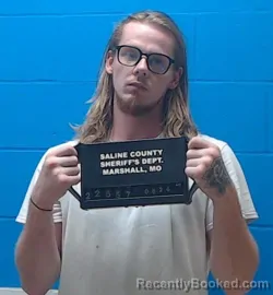 Mugshot of Christopher Michael Walsh booked in Saline County, Missouri on August 24, 2026