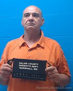 Mugshot of David Franklin Bishop booked in Saline County, Missouri on September 22, 2026