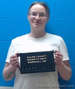 Mugshot of Deanna Kay Hankins booked in Saline County, Missouri on August 13, 2026