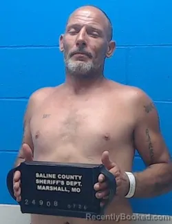 Mugshot of Douglas Howard Palmer booked in Saline County, Missouri on July 26, 2026