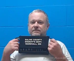 Mugshot of Dennis Earl Palmer booked in Saline County, Missouri on July 24, 2026