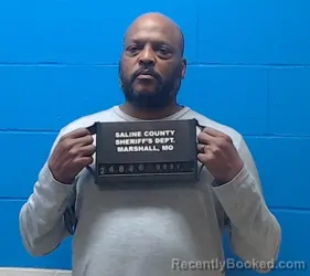 Mugshot of Delante Tyson Triplett booked in Saline County, Missouri on May 31, 2026
