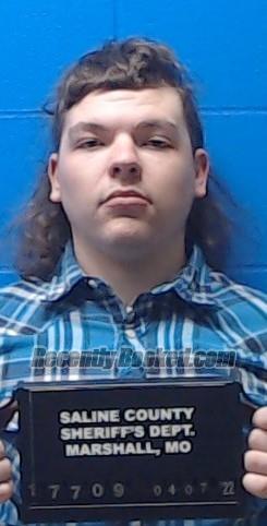 Booking photo from Saline County, Missouri