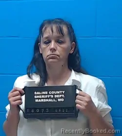 Mugshot of Jodi Ralene Colvard booked in Saline County, Missouri on June 22, 2026