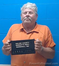 Mugshot of James Robert Evans booked in Saline County, Missouri on July 5, 2026