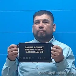 Mugshot of Joel Tena Orozco booked in Saline County, Missouri on August 17, 2026