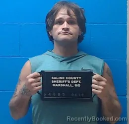 Mugshot of Jonathan Lynn Perew booked in Saline County, Missouri on August 18, 2026