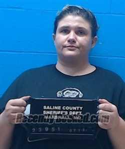 Booking photo from Saline County, Missouri