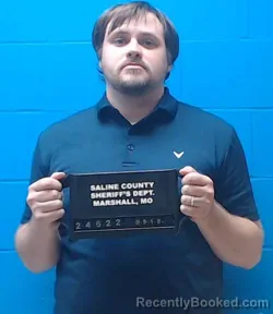 Mugshot of Liam Ray Kahmeyer booked in Saline County, Missouri on May 18, 2026
