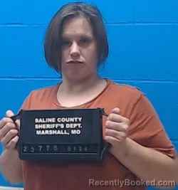Mugshot of Mikayla Juanita Blackenter booked in Saline County, Missouri on July 24, 2026
