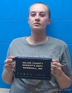 Mugshot of Miranda D Baldwin booked in Saline County, Missouri on June 9, 2026