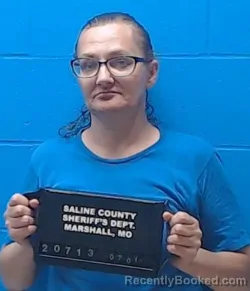 Mugshot of Misty Lynn Perkins booked in Saline County, Missouri on July 1, 2026