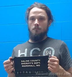 Mugshot of Nathaniel Allen Hunter booked in Saline County, Missouri on April 25, 2026