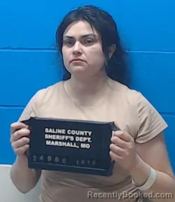 Mugshot of Patricia Andrea Soto Espinoza booked in Saline County, Missouri on October 10, 2026