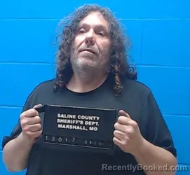 Mugshot of Ronald Carol Smith booked in Saline County, Missouri on April 17, 2026