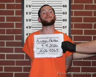 Mugshot of DALTON DARREL CHARL KELLEY booked in Washington County, Missouri on April 5, 2026