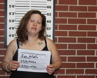 Mugshot of KRISTIN NICOLE EYE booked in Washington County, Missouri on April 1, 2026