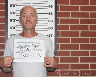 Mugshot of ROGER DALE DAVIDSON booked in Washington County, Missouri on June 25, 2026