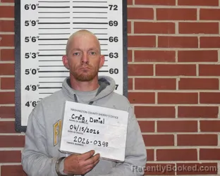 Mugshot of DANIEL WAYNE CRAIG booked in Washington County, Missouri on April 15, 2026