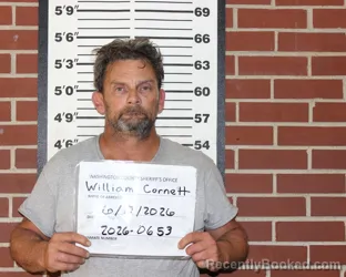 Mugshot of WILLIAM DELBERT CORNETT booked in Washington County, Missouri on June 17, 2026