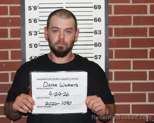 Mugshot of Dante Chance Watters booked in Washington County, Missouri on September 29, 2026