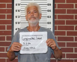 Mugshot of LOYED LEONARD LONGENECKER booked in Washington County, Missouri on August 3, 2026