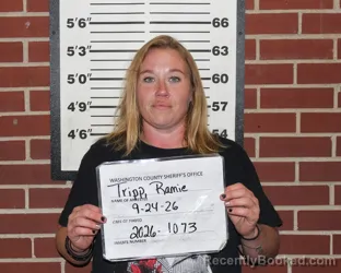 Mugshot of Ramie Leellen Tripp booked in Washington County, Missouri on September 24, 2026