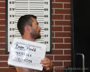 Mugshot of RONALD DALE BOYER booked in Washington County, Missouri on April 3, 2026