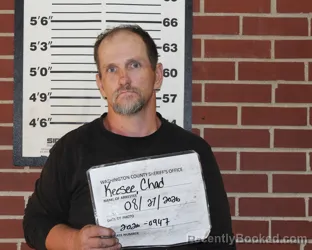 Mugshot of Chad Michael Keesee booked in Washington County, Missouri on August 27, 2026