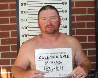 Mugshot of Kyle Joseph Coleman booked in Washington County, Missouri on September 13, 2026