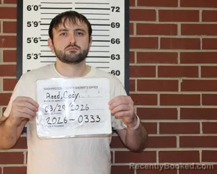 Mugshot of CODY LYNN REED booked in Washington County, Missouri on March 29, 2026