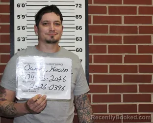 Mugshot of KEVIN JACOB OWENS booked in Washington County, Missouri on April 12, 2026