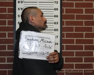 Mugshot of MICHAEL JOSEPH SANDOVAL booked in Washington County, Missouri on March 27, 2026