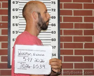 Mugshot of NICHOLAS RYAN WICKMAN booked in Washington County, Missouri on May 19, 2026