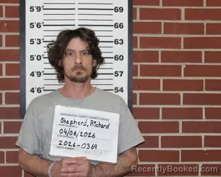 Mugshot of RICHARD PAUL SHEPHERD booked in Washington County, Missouri on April 6, 2026