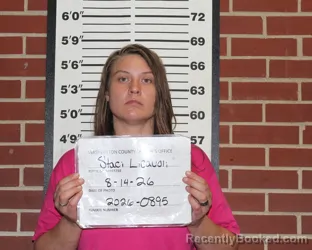 Mugshot of Staci Lynn Licavoli booked in Washington County, Missouri on August 14, 2026