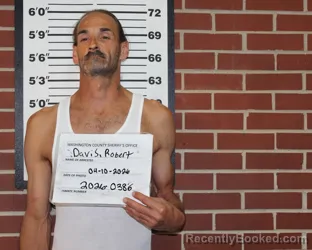 Mugshot of ROBERT MURRAY DAVIS booked in Washington County, Missouri on April 10, 2026